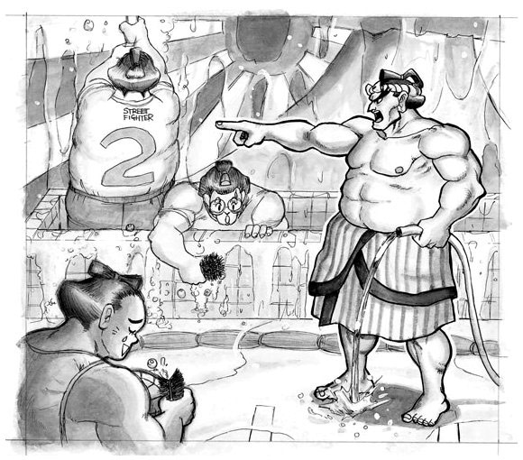 E. Honda artwork #4, Street Fighter 2