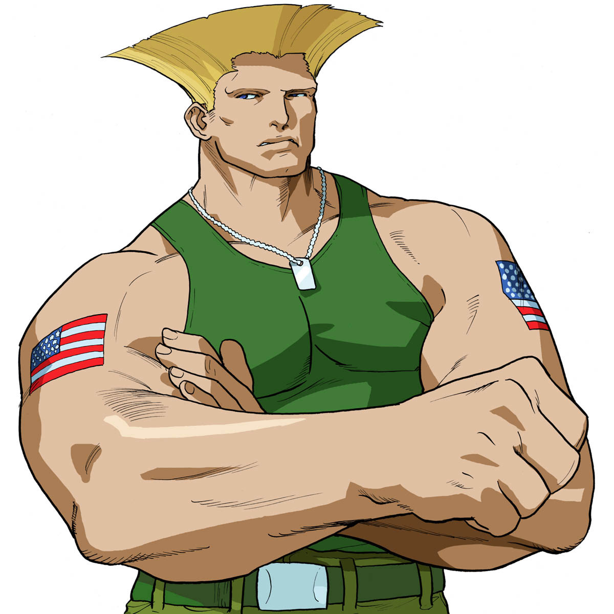 Guile artwork #1, Street Fighter Alpha: High resolution