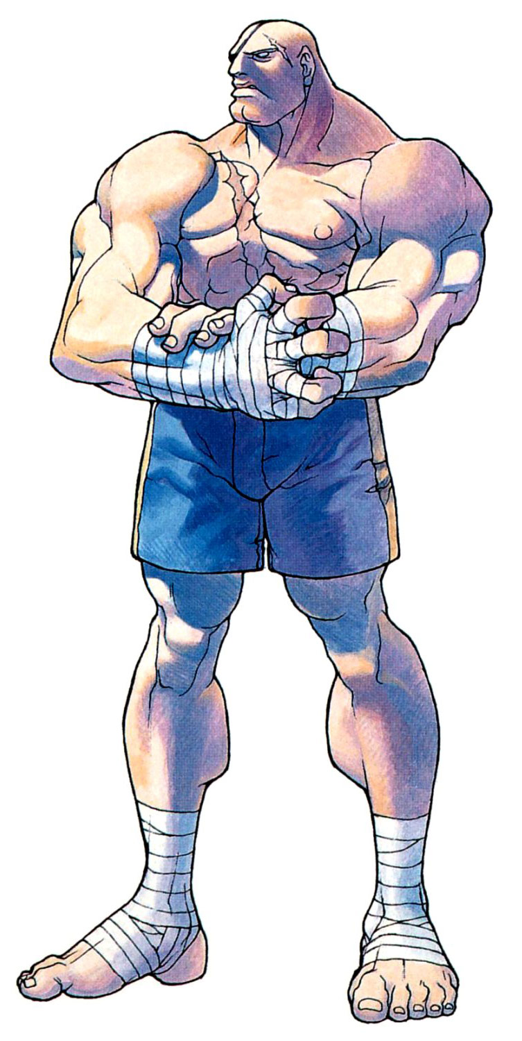 Sagat artwork #1, Street Fighter Alpha: High resolution