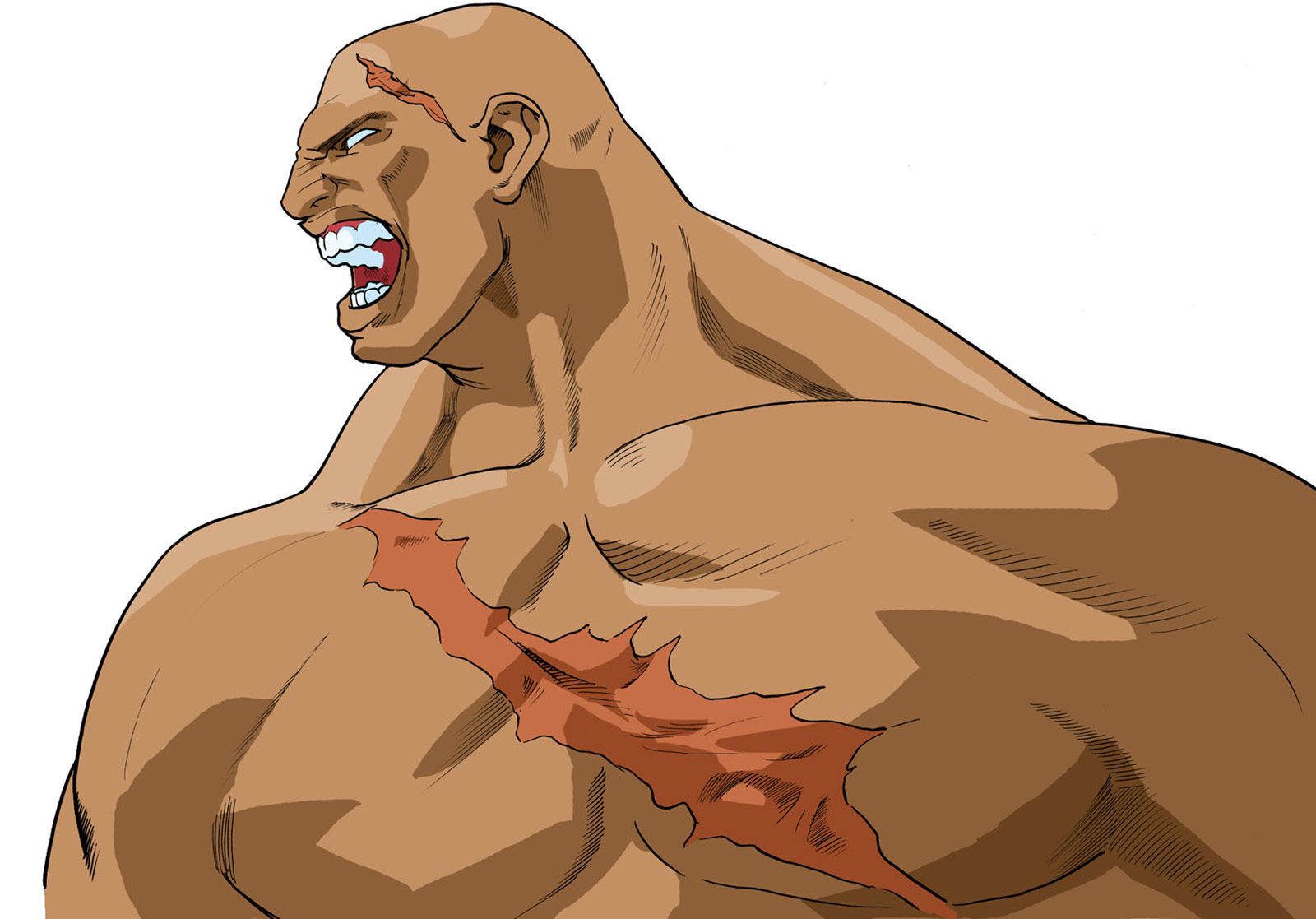 Sagat artwork #3, Street Fighter Alpha: High resolution