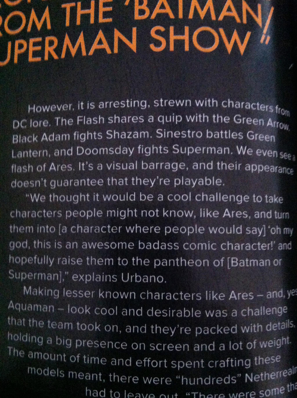 Aquaman, Ares, Black Adam mentioned in PlayStation Magazine #03