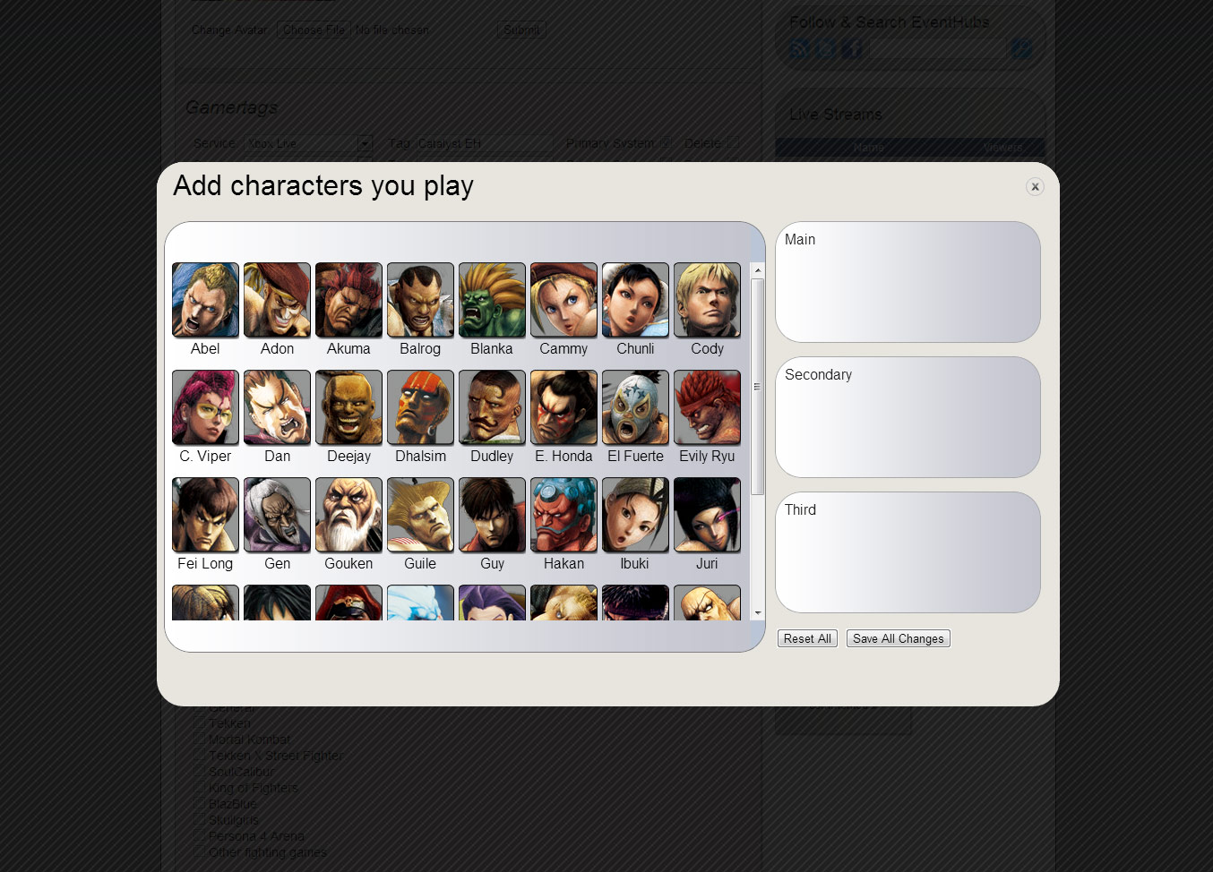 Characters for the EventHubs Fight Tracker preview #1