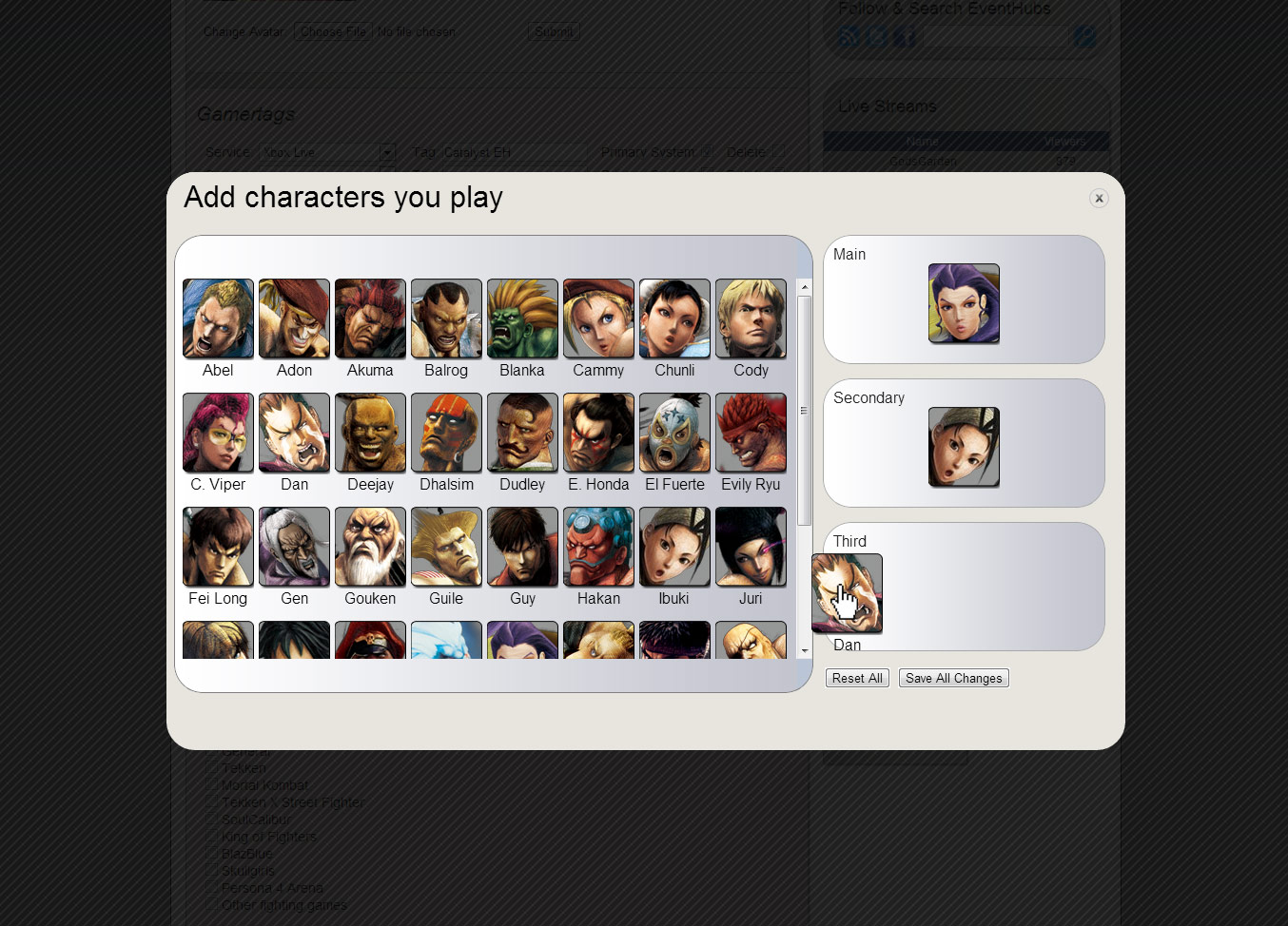 Characters for the EventHubs Fight Tracker preview #2