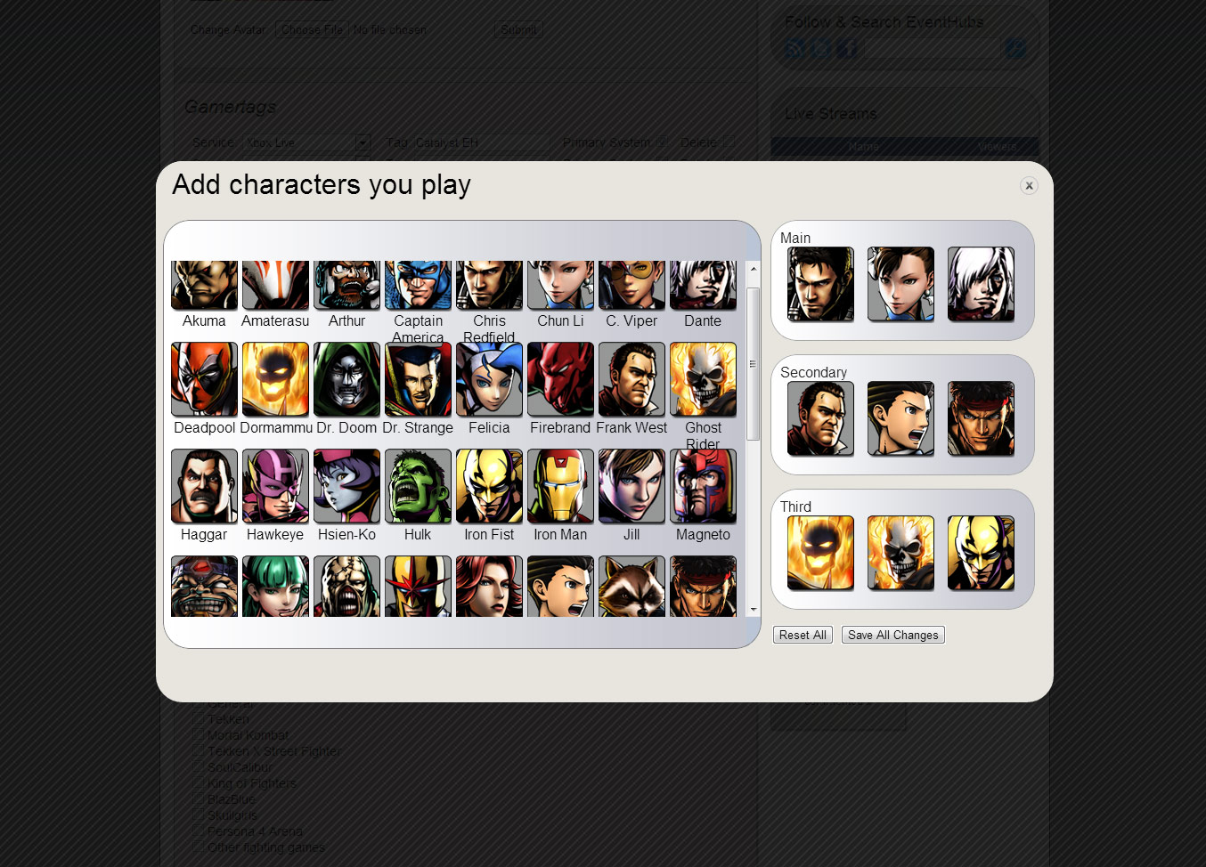 Characters for the EventHubs Fight Tracker preview #3