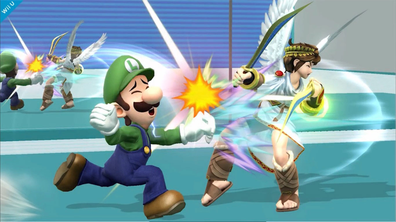 Luigi in Super Smash Bros. Wii and 3DS screen shot 2