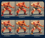 Character color guides for Street Fighter 4