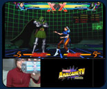 Vita version of Ultimate Marvel vs. Capcom 3 interacting w/ PS3, viewable hit boxes replay