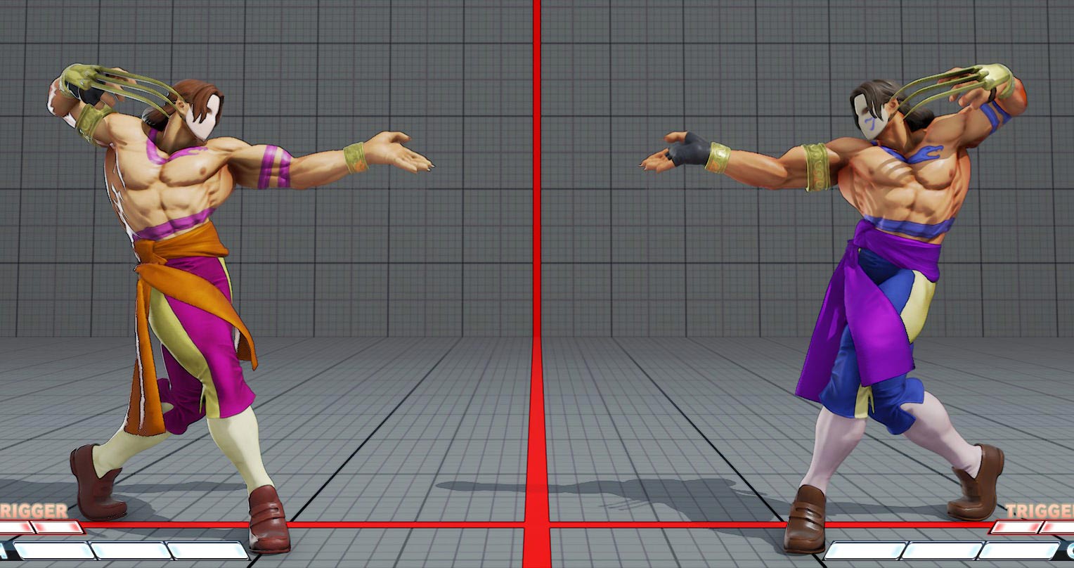 Vega Classic costume colors in Street Fighter 5 Arcade Edition 4 out