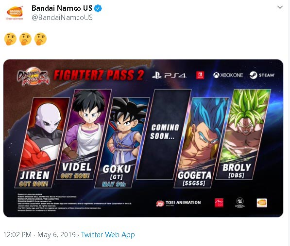Bandai Namco hinting at the next Dragon Ball FighterZ DLC character reveal? 1 out of 1 image gallery