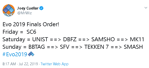 EVO 2019 finals game order 1 out of 1 image gallery EVO 2019 finals game order 1 out of 1 image gallery