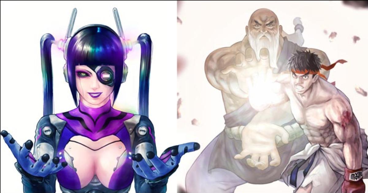 Ryu's one handed kamehadoken and amazing mech Juri are just two examples of Ishiyuki's awesome fighting game art - Vimarsana News