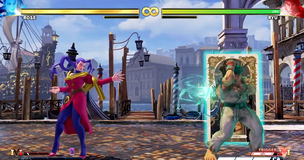 Rose's offensive tarot cards from her V-Skill 1 apply debuffs on guard but they aren't unblockables in Street Fighter 5: Champion Edition - Vimarsana News