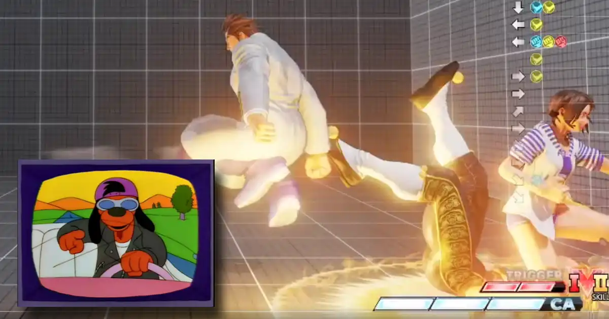 Daigo awkwardly exits by floating across the screen in this clearly buggy interaction with Akira's V-Trigger in Street Fighter 5 - Vimarsana News