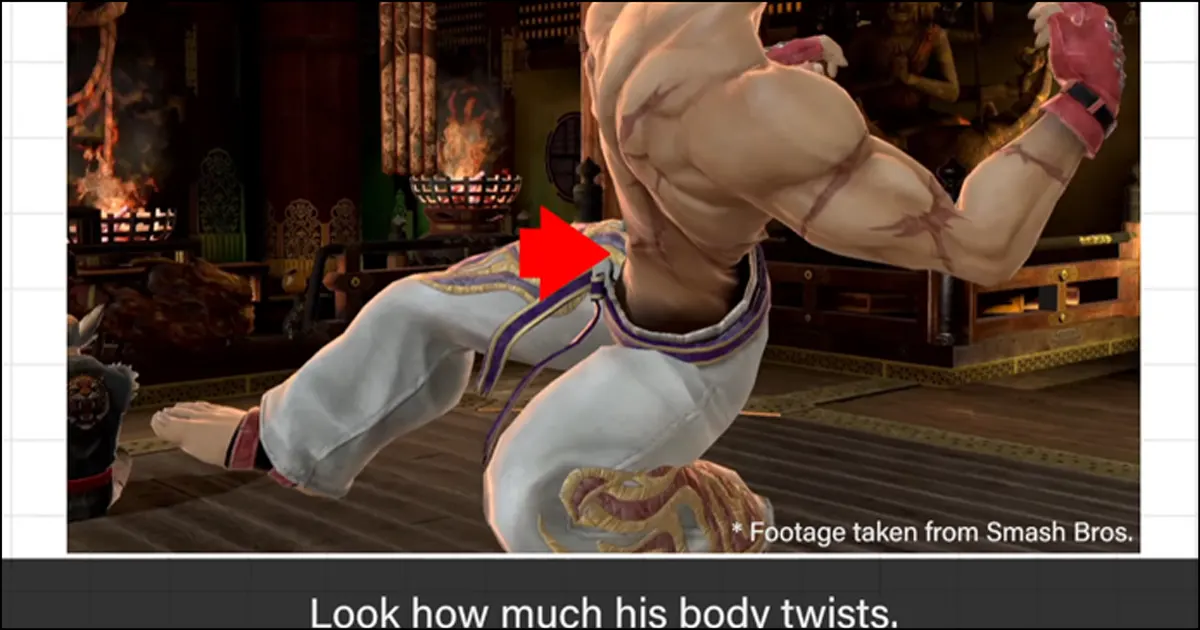 Contorting Kazuya's spine completely backwards is what makes