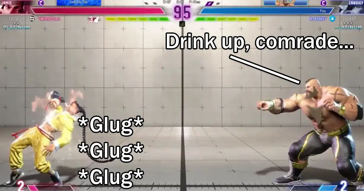 Zangief patiently waits for Jamie to reach maximum Drink Level before winning a perfect during this Street Fighter 6 round - Vimarsana News