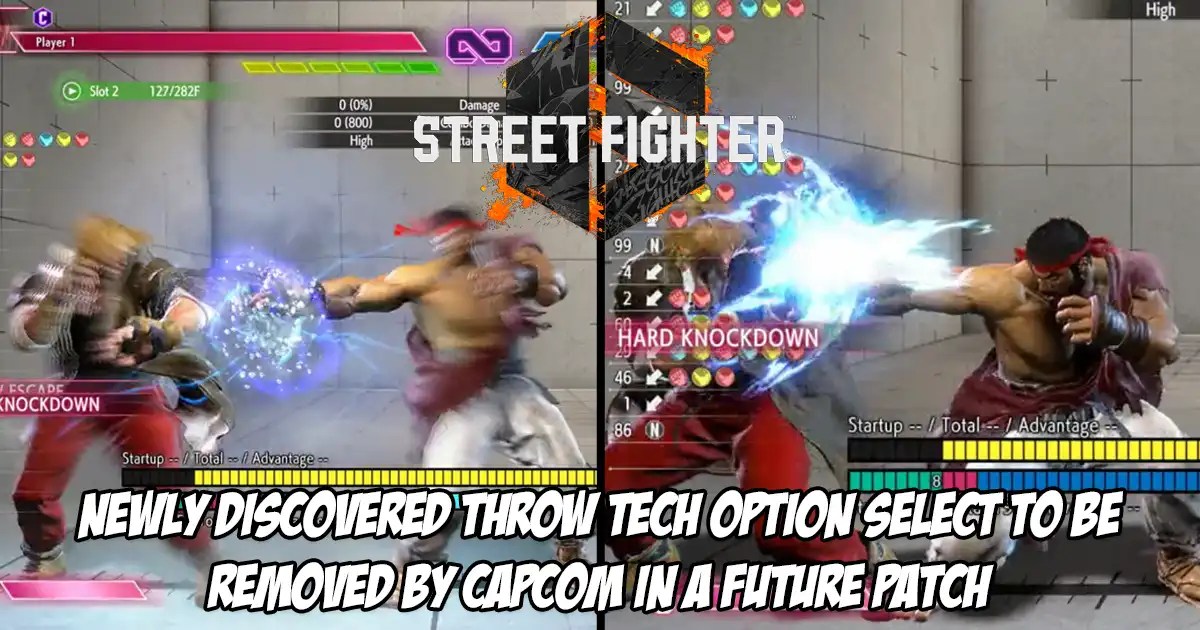 Broken throw tech option select discovered in Street Fighter 6, Capcom has already issued a statement indicating its removal - Vimarsana News
