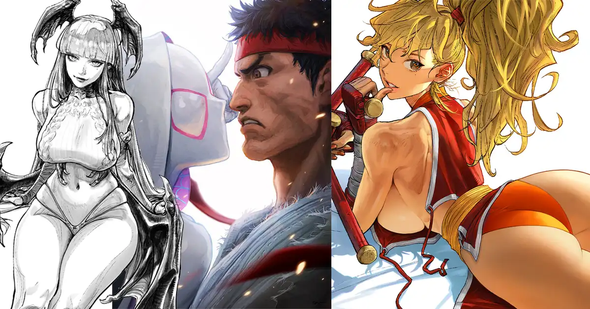 Boudoir Morrigan, hunky Ryu, cheeky Maki... Etama's fighting game artwork is absolutely gorgeous - Vimarsana News