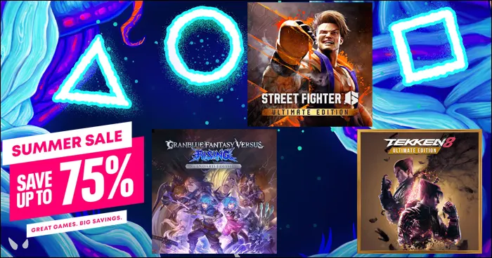 PlayStation Summer Sale and Street Fighter Sale now underway to 