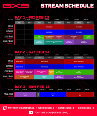 Genesis X3 Event Schedule image #1