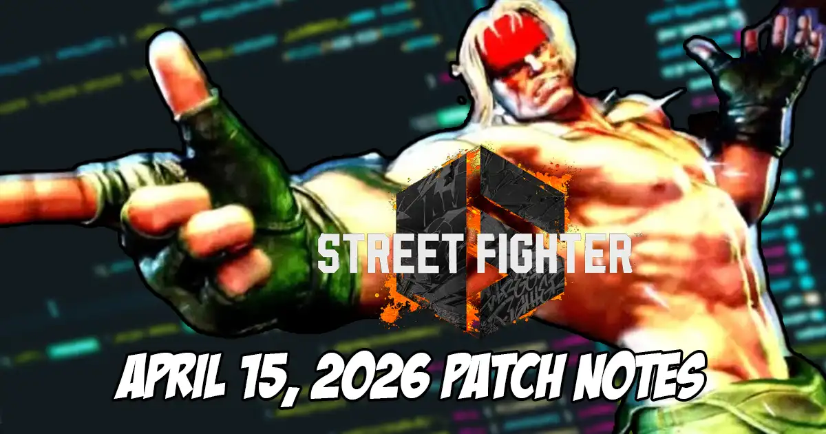 Street Fighter 6 April 15 patch notes, story text relating to Alex's backstory adjusted in World Tour mode