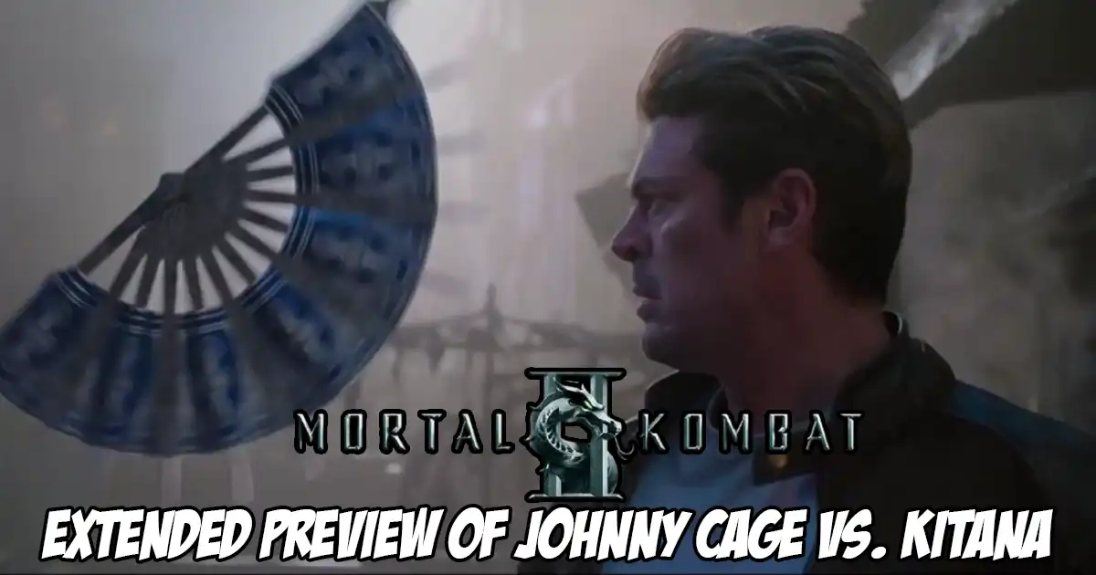 Here's an extended look at the Johnny Cage vs. Kitana fight scene in the Mortal Kombat 2 movie