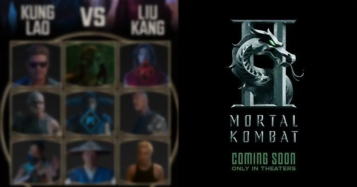 Mortal Kombat 2 movie promo simulates character select screen from the fighting games