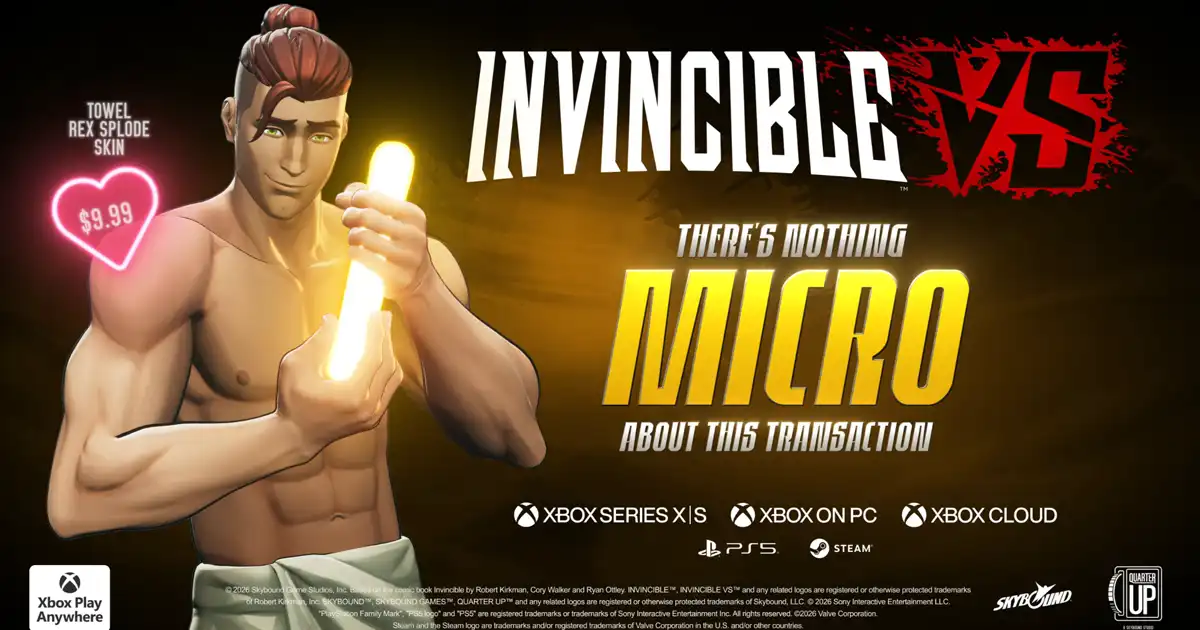 Rex Splode's Towel Skin in Invincible Vs might just be the... raunchiest costume ever