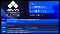 Evo Showcase Schedule Day 1 image #1