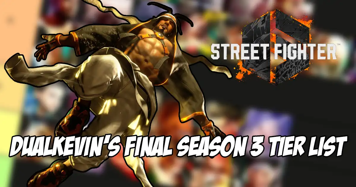 DualKevin releases his final Season 3 tier list for Street Fighter 6 just prior to the upcoming balance update