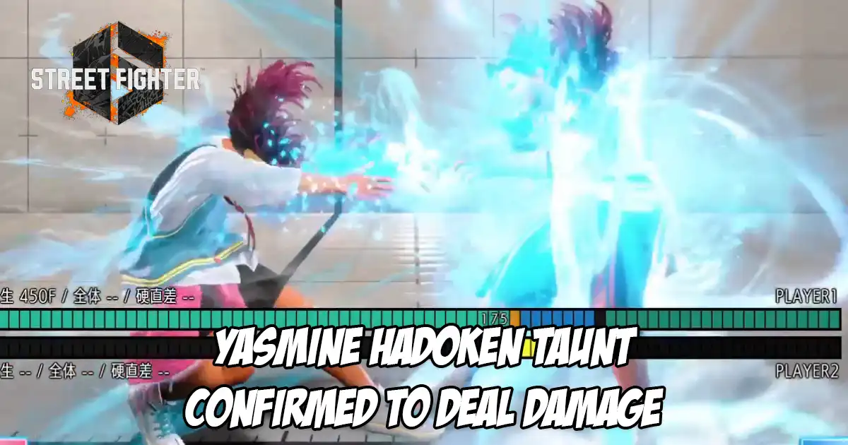 It turns out that the 'Yasmine Hadoken' taunt in Street Fighter 6 CAN hurt opponents and the damage it deals is...