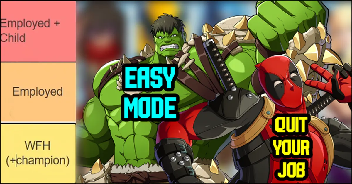 Marvel Tokon ease of use tier list created by Diaphone based on your employment level