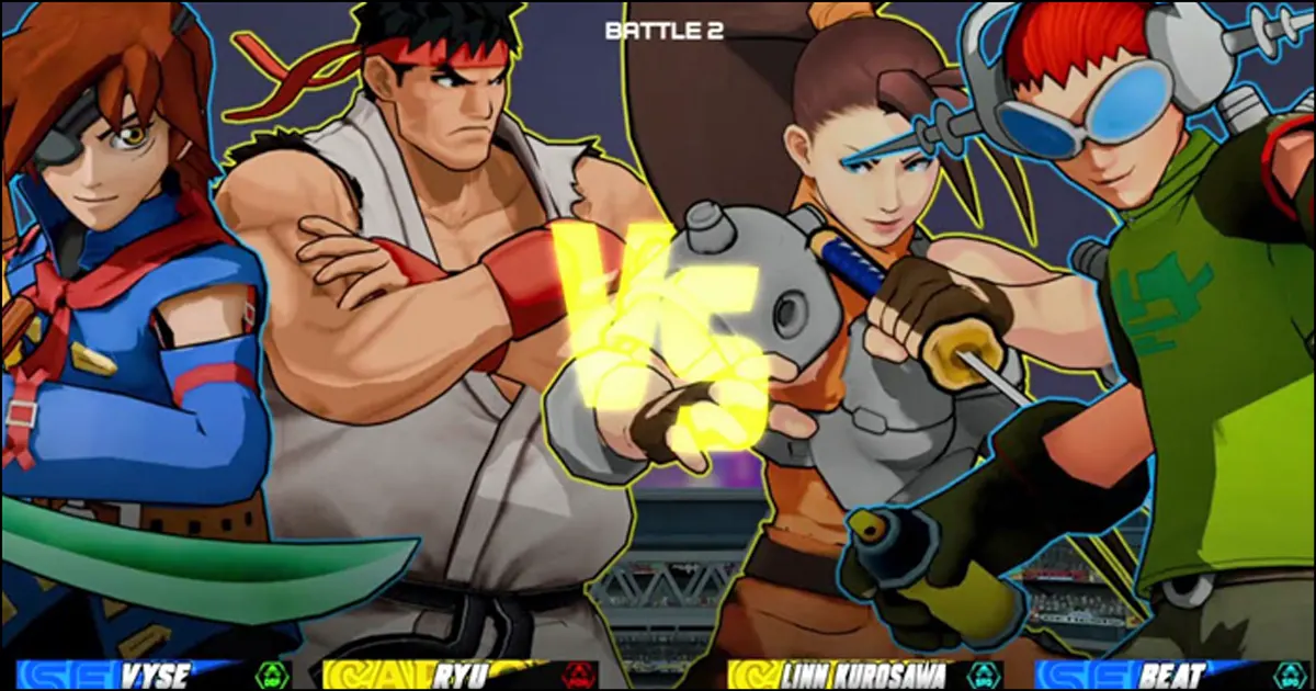Sega vs. Capcom fan fighting game released with 10 playable characters from Sonic the Hedgehog to AVP's Linn Kurosawa
