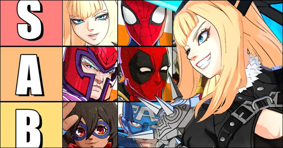 Marvel Tokon tier list released by Diaphone that looks at two of the best competitors' rankings and makes some adjustments