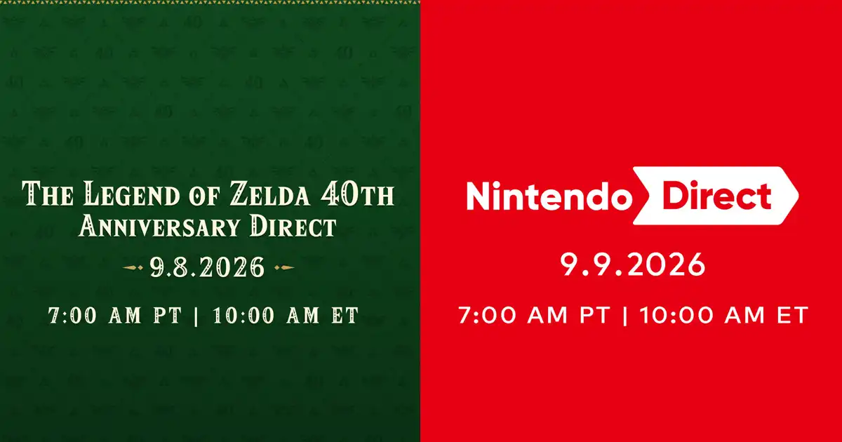 General Nintendo Direct announced for September 9, Legend of Zelda anniversary Direct for September 8