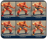 Character color guides for Street Fighter 4