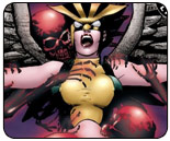 Hawkgirl, Aquaman, Doomsday, Raven, Ares, Bane, Captain Marvel, Black Adam and Sintestro seen in cutscenes fighting playable characters