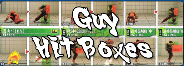 Guy's hit box information Super Street Fighter 4 Arcade Edition
