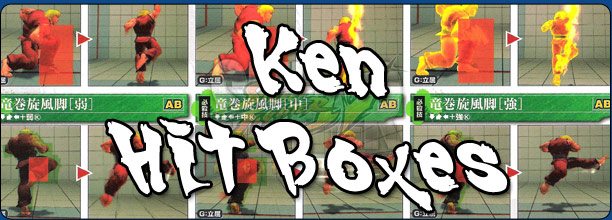 Ken's hit box information Super Street Fighter 4 Arcade Edition