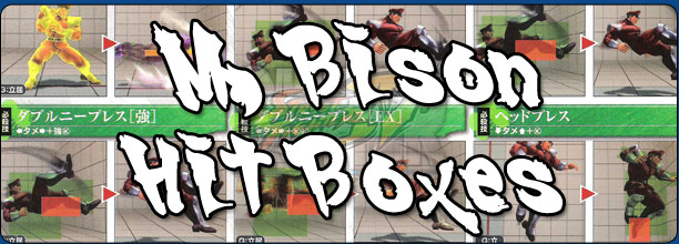 M. Bison's hit box information Super Street Fighter 4 Arcade Edition